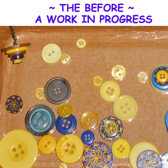 "Stars for Eyes" Handmade Button Bouquet - Picture 3 of 10